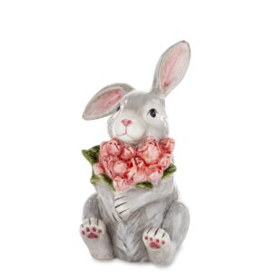 Figúrka králika s kyticou