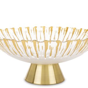Dekoratívna biela misa so zlatým lemom