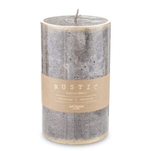 šampanská sviečka rustikálna patinovaná veľká valcová priemer 9 cm