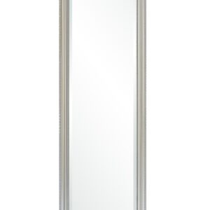 Nástenné zrkadlo so strieborným úzkym rámom