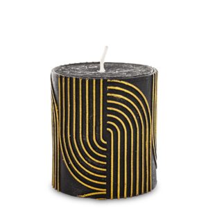 Dekoratívna čierna sviečka - Malá