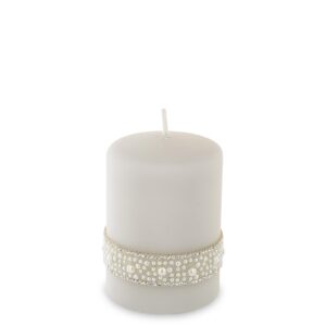 Krištáľová sviečka Grey Pearl, malá, priemer 7 cm