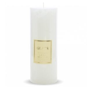 Vonná biela sviečka Glass - Veľká