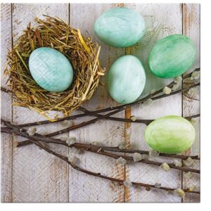 Obrúsky s vajíčkami v tvare hniezda