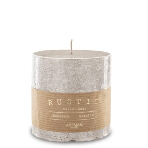 šampanská sviečka rustikálny kovový valec malá priemer 9 cm