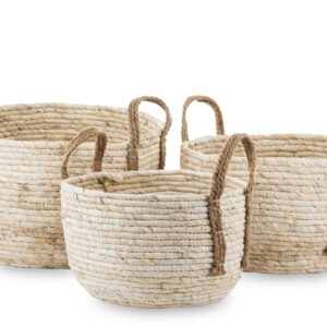 Sada 3 pletených košíkov