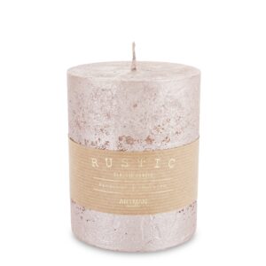 Sviečka Rose Gold Rustic Metallic stredne veľká valcovitá F9