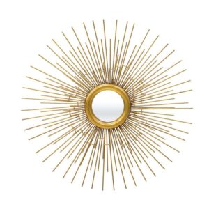 Nástenné luxusné zlaté zrkadlo - SUN