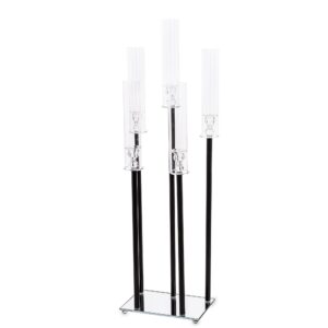 Čierny sklenený svietnik