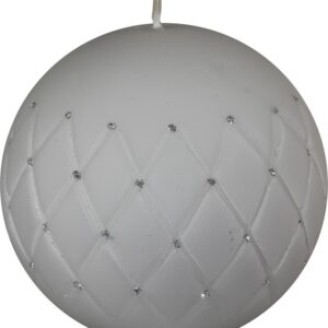 Sivá sviečka Florence - guľa 12