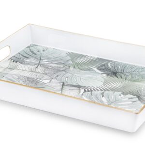 Glamour biely ozdobný podnos