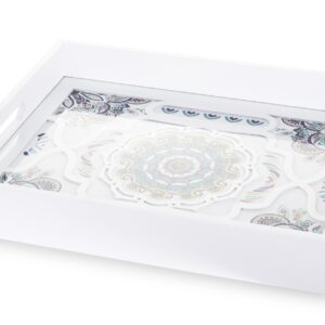 Ozdobný biely podnos