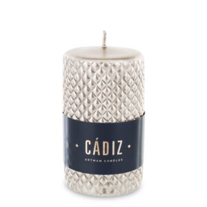 Sviečka Champagne Cadiz malá valcová priemer 7 cm