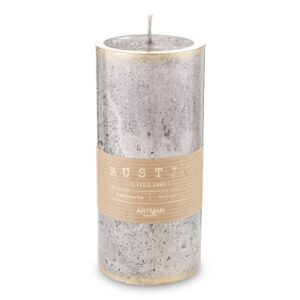 šampanská sviečka rustikálna patinovaná veľká valcová priemer 7 cm