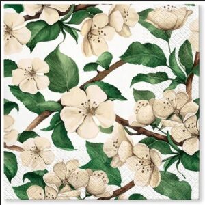 Obrúsky s jabloňovými kvetmi