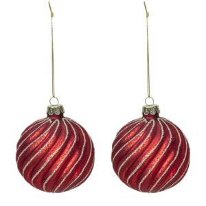 Sada 2 Vianočných ozdôb - Červená