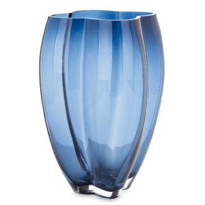 Modrá sklenená váza