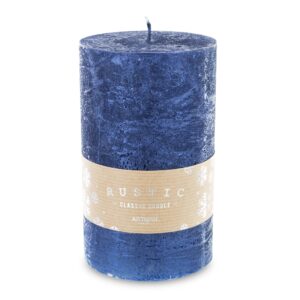 Granátová sviečka Rustikálny kovový valec Veľký priemer 9 cm