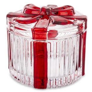 Dekoratívna nádoba v tvare darčeka