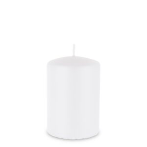 Biela Sviečka Opálová Metalická Matná Valec Malá priemer 7 cm
