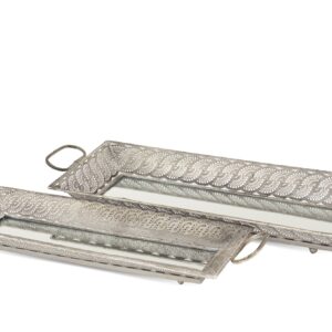 Sada 2 dekoračných podnosov - prepletaný dizajn