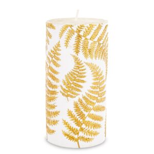 Dekoratívna bielo zlatá sviečka - Veľká