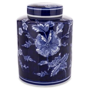 Keramická modrá amfóra s vekom