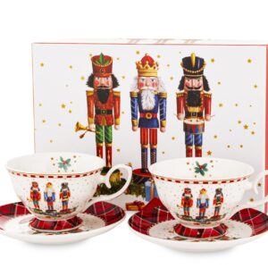 Vianočná sada 2 šálok s podšálkami