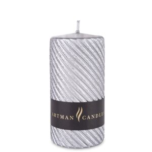 Silver Caroline sviečka stredná