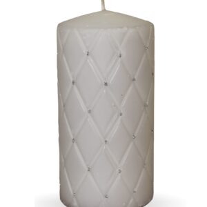 Sivá ozdobná sviečka Florence – Stredná