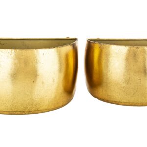 Zlaté kvetináče sada 2x