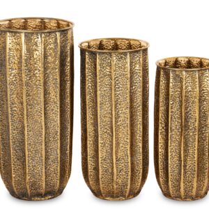 Kovové kvetináče sada 3x