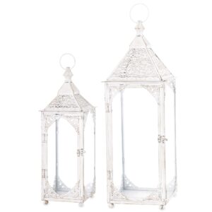 Kovové lampáše biele 2x