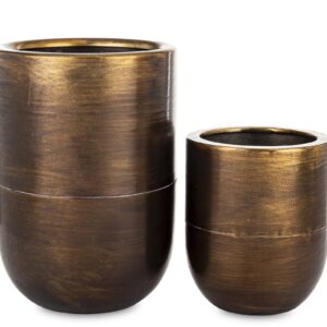 Kovové kvetináče sada 2x